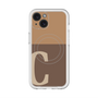 スリムプロテクションプレミアムケース with MagSafe［ オリジナル - initial two tone - C brown ］