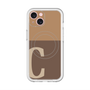 スリムプロテクションプレミアムケース with MagSafe［ オリジナル - initial two tone - C brown ］