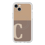 スリムプロテクションプレミアムケース with MagSafe［ オリジナル - initial two tone - C brown ］