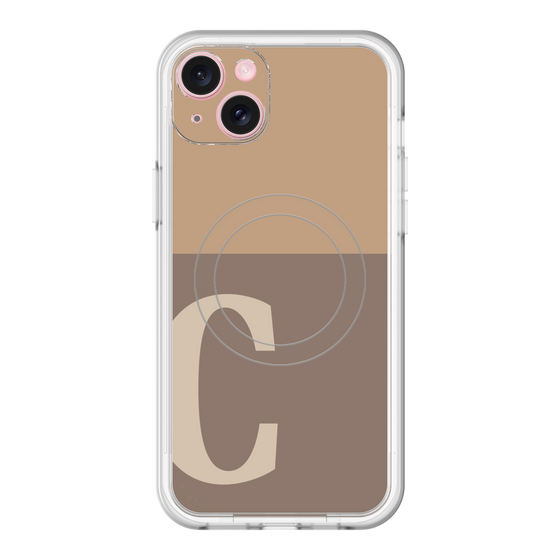 スリムプロテクションプレミアムケース with MagSafe［ オリジナル - initial two tone - C brown ］