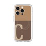 スリムプロテクションプレミアムケース with MagSafe［ オリジナル - initial two tone - C brown ］