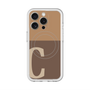 スリムプロテクションプレミアムケース with MagSafe［ オリジナル - initial two tone - C brown ］