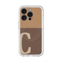 スリムプロテクションプレミアムケース with MagSafe［ オリジナル - initial two tone - C brown ］