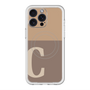 スリムプロテクションプレミアムケース with MagSafe［ オリジナル - initial two tone - C brown ］