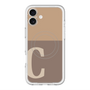 スリムプロテクションプレミアムケース with MagSafe［ オリジナル - initial two tone - C brown ］
