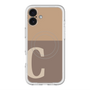 スリムプロテクションプレミアムケース with MagSafe［ オリジナル - initial two tone - C brown ］