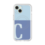 スリムプロテクションプレミアムケース with MagSafe［ オリジナル - initial two tone - C blue ］