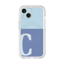 スリムプロテクションプレミアムケース with MagSafe［ オリジナル - initial two tone - C blue ］