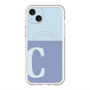 スリムプロテクションプレミアムケース with MagSafe［ オリジナル - initial two tone - C blue ］