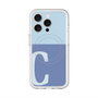 スリムプロテクションプレミアムケース with MagSafe［ オリジナル - initial two tone - C blue ］