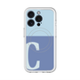 スリムプロテクションプレミアムケース with MagSafe［ オリジナル - initial two tone - C blue ］