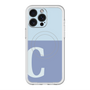 スリムプロテクションプレミアムケース with MagSafe［ オリジナル - initial two tone - C blue ］