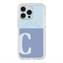 スリムプロテクションプレミアムケース with MagSafe［ オリジナル - initial two tone - C blue ］