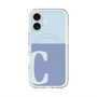 スリムプロテクションプレミアムケース with MagSafe［ オリジナル - initial two tone - C blue ］
