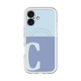 スリムプロテクションプレミアムケース with MagSafe［ オリジナル - initial two tone - C blue ］