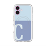 スリムプロテクションプレミアムケース with MagSafe［ オリジナル - initial two tone - C blue ］