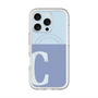 スリムプロテクションプレミアムケース with MagSafe［ オリジナル - initial two tone - C blue ］