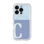 スリムプロテクションプレミアムケース with MagSafe［ オリジナル - initial two tone - C blue ］