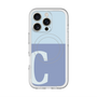 スリムプロテクションプレミアムケース with MagSafe［ オリジナル - initial two tone - C blue ］
