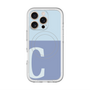 スリムプロテクションプレミアムケース with MagSafe［ オリジナル - initial two tone - C blue ］