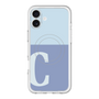 スリムプロテクションプレミアムケース with MagSafe［ オリジナル - initial two tone - C blue ］