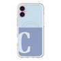 スリムプロテクションプレミアムケース with MagSafe［ オリジナル - initial two tone - C blue ］