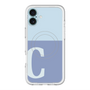 スリムプロテクションプレミアムケース with MagSafe［ オリジナル - initial two tone - C blue ］