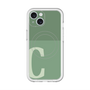 スリムプロテクションプレミアムケース with MagSafe［ オリジナル - initial two tone - C green ］