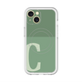 スリムプロテクションプレミアムケース with MagSafe［ オリジナル - initial two tone - C green ］