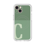 スリムプロテクションプレミアムケース with MagSafe［ オリジナル - initial two tone - C green ］