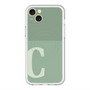 スリムプロテクションプレミアムケース with MagSafe［ オリジナル - initial two tone - C green ］