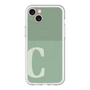 スリムプロテクションプレミアムケース with MagSafe［ オリジナル - initial two tone - C green ］