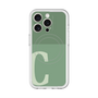 スリムプロテクションプレミアムケース with MagSafe［ オリジナル - initial two tone - C green ］