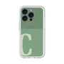 スリムプロテクションプレミアムケース with MagSafe［ オリジナル - initial two tone - C green ］