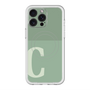 スリムプロテクションプレミアムケース with MagSafe［ オリジナル - initial two tone - C green ］