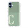 スリムプロテクションプレミアムケース with MagSafe［ オリジナル - initial two tone - C green ］