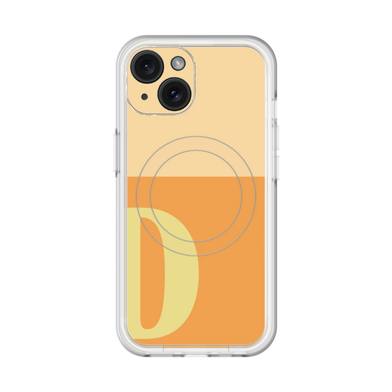 スリムプロテクションプレミアムケース with MagSafe［ オリジナル - initial two tone - D orange ］
