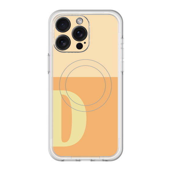スリムプロテクションプレミアムケース with MagSafe［ オリジナル - initial two tone - D orange ］