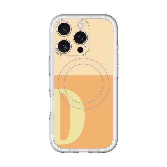 スリムプロテクションプレミアムケース with MagSafe［ オリジナル - initial two tone - D orange ］