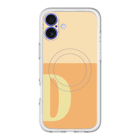 スリムプロテクションプレミアムケース with MagSafe［ オリジナル - initial two tone - D orange ］