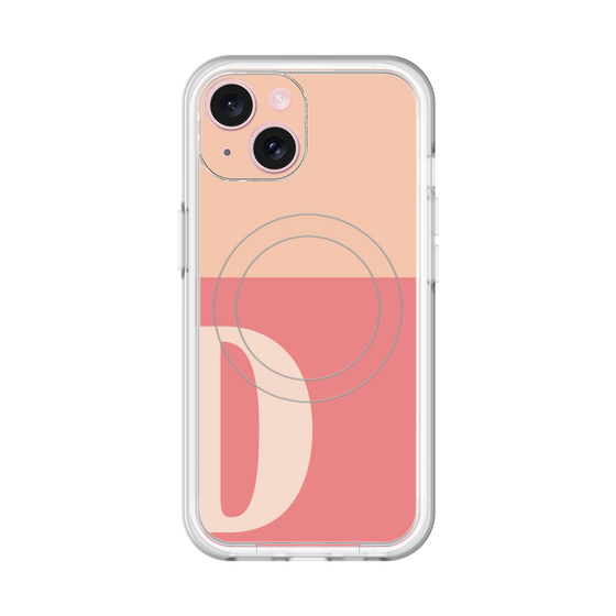 スリムプロテクションプレミアムケース with MagSafe［ オリジナル - initial two tone - D pink ］