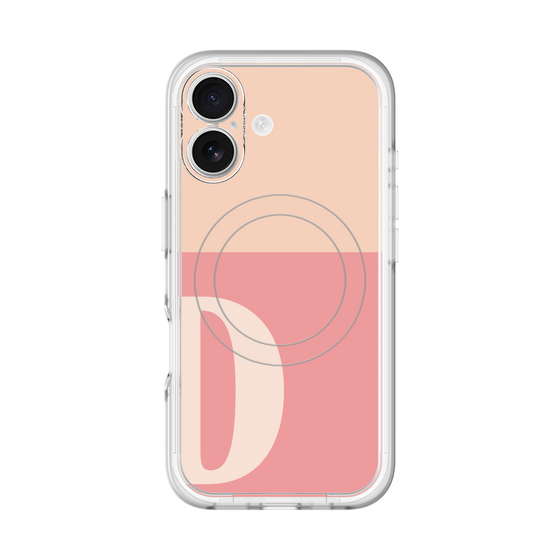 スリムプロテクションプレミアムケース with MagSafe［ オリジナル - initial two tone - D pink ］