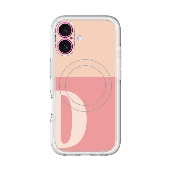 スリムプロテクションプレミアムケース with MagSafe［ オリジナル - initial two tone - D pink ］