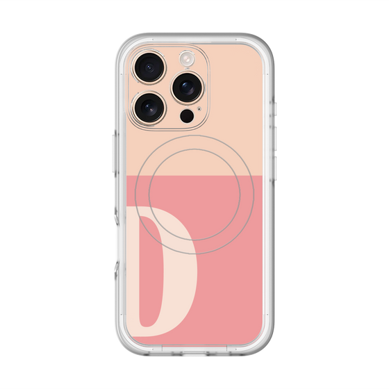 スリムプロテクションプレミアムケース with MagSafe［ オリジナル - initial two tone - D pink ］