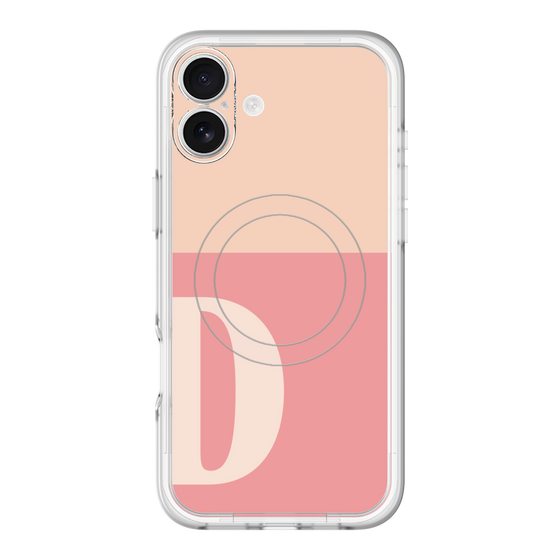 スリムプロテクションプレミアムケース with MagSafe［ オリジナル - initial two tone - D pink ］
