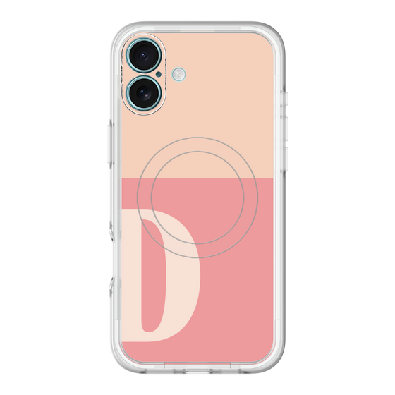 スリムプロテクションプレミアムケース with MagSafe［ オリジナル - initial two tone - D pink ］