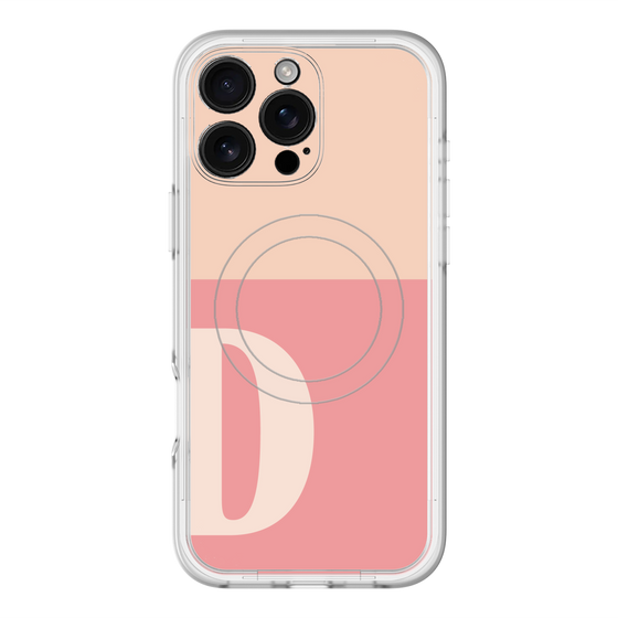 スリムプロテクションプレミアムケース with MagSafe［ オリジナル - initial two tone - D pink ］