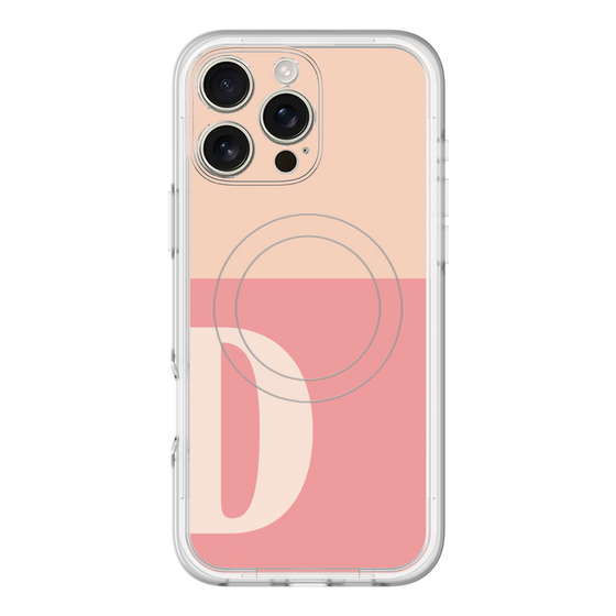 スリムプロテクションプレミアムケース with MagSafe［ オリジナル - initial two tone - D pink ］