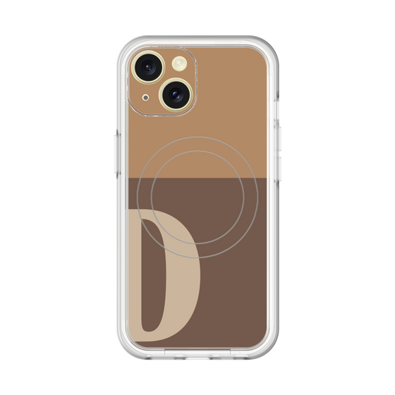スリムプロテクションプレミアムケース with MagSafe［ オリジナル - initial two tone - D brown ］