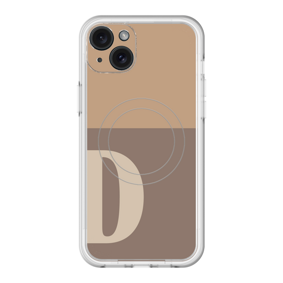 スリムプロテクションプレミアムケース with MagSafe［ オリジナル - initial two tone - D brown ］